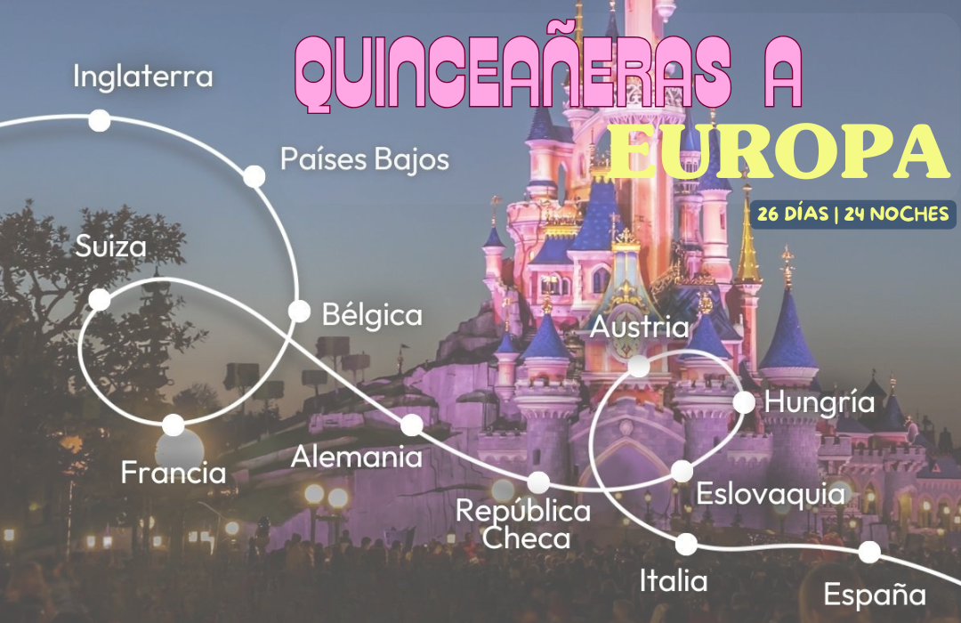 Inglaterra, Países Bajos, Bélgica, Francia, Suiza, Alemania, República Checa, Eslovaquia, Hungría, Austria, Italia, España.